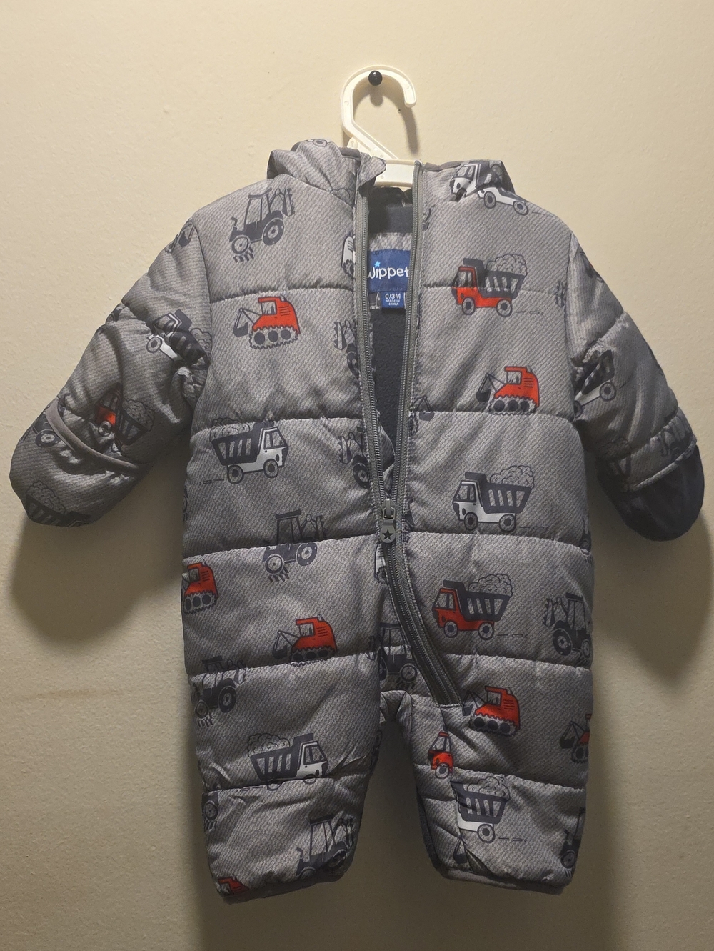 Wippette Navy Blue and Gray Infant Fleece-Lined Jacket